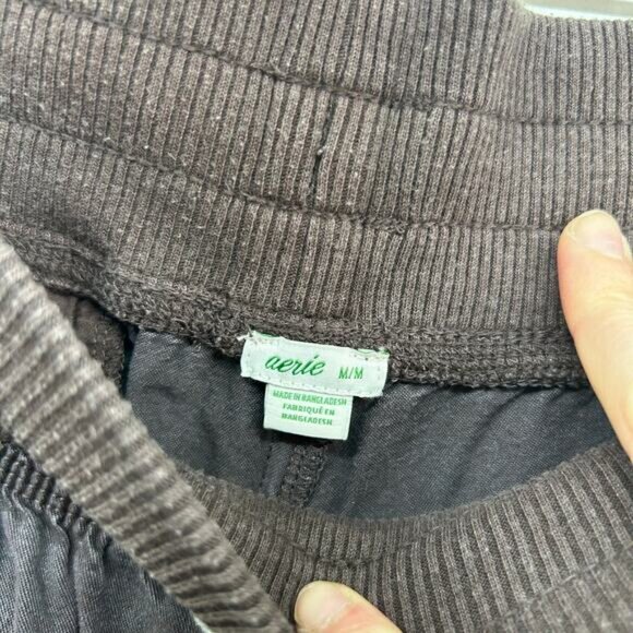 Aerie Brown Ribbed Drawstring Jogger Pant Medium - Picture 5 of 5